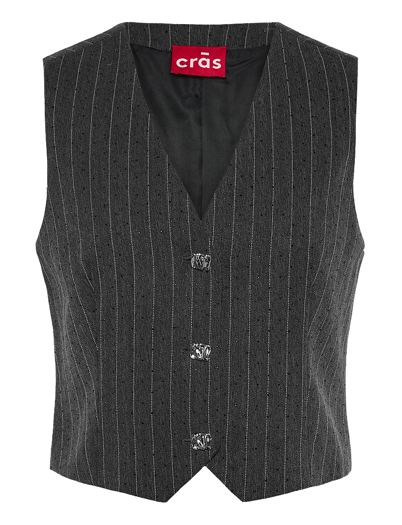 crās - Lilimycras Waistcoat - kostymvästar - 9005 rhinestone grey - 1