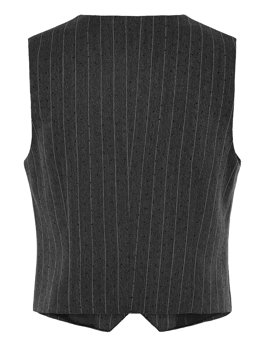 crās - Lilimycras Waistcoat - gilets - 9005 rhinestone grey - 2