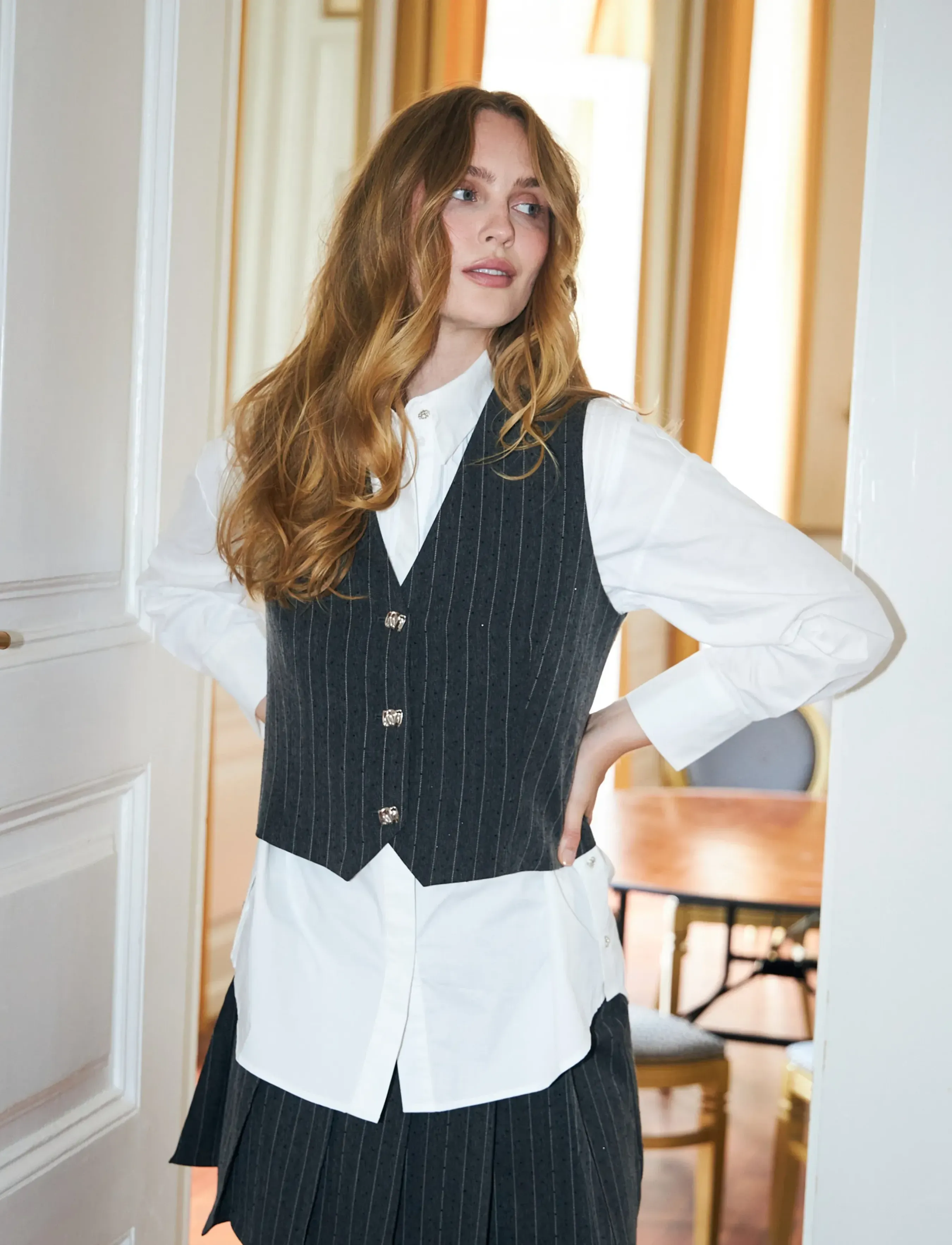 crās - Lilimycras Waistcoat - vester - 9005 rhinestone grey - 3