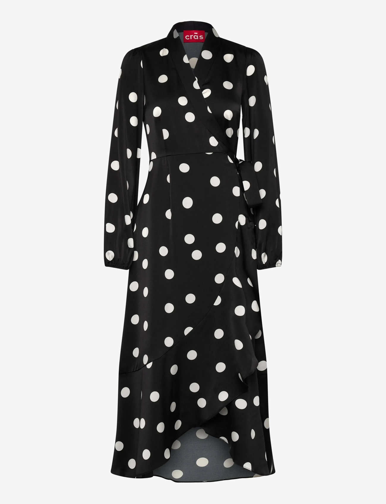crās - Laracras Dress - omlottklänningar - 8123 black white dot - 1