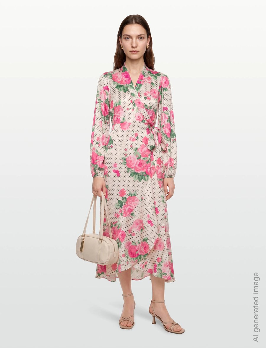 crās - Laracras Dress - omlottklänningar - polka rose - 0