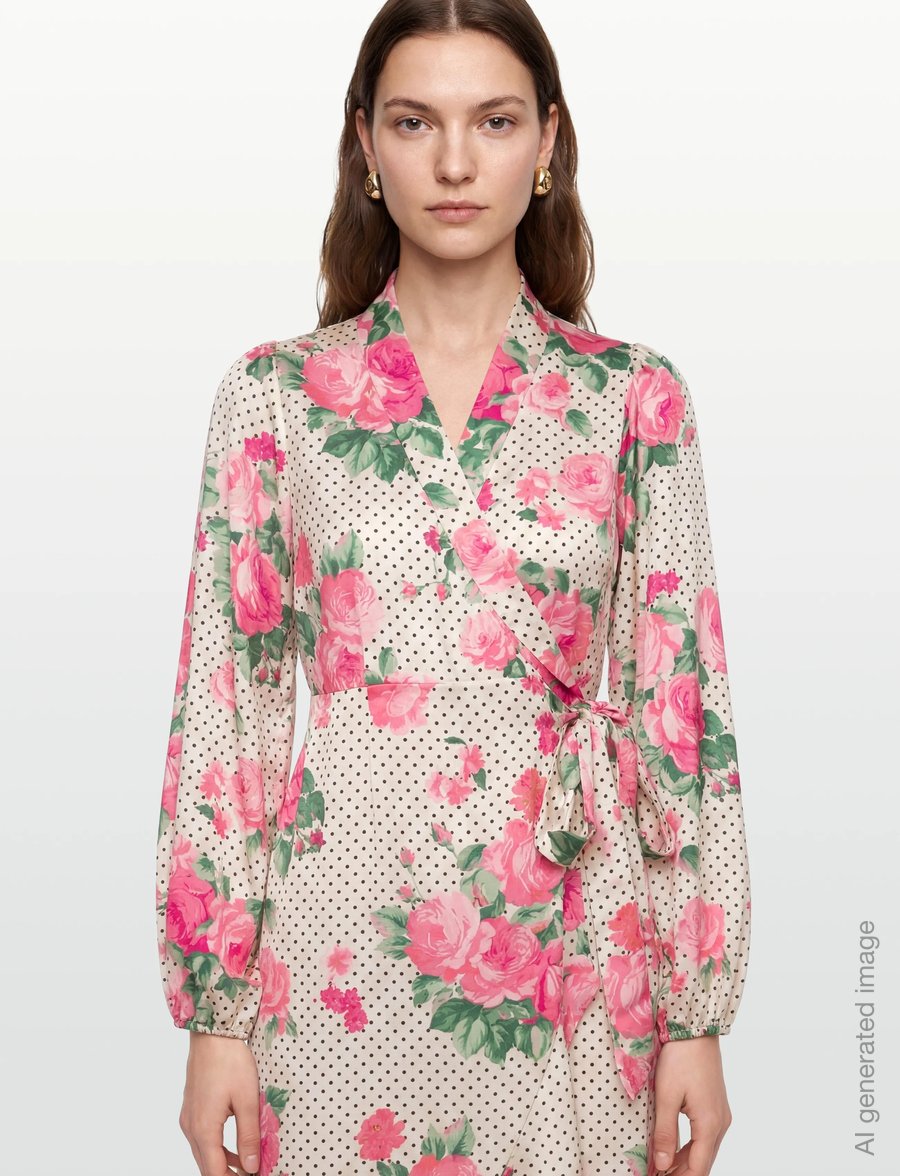crās - Laracras Dress - omlottklänningar - polka rose - 3