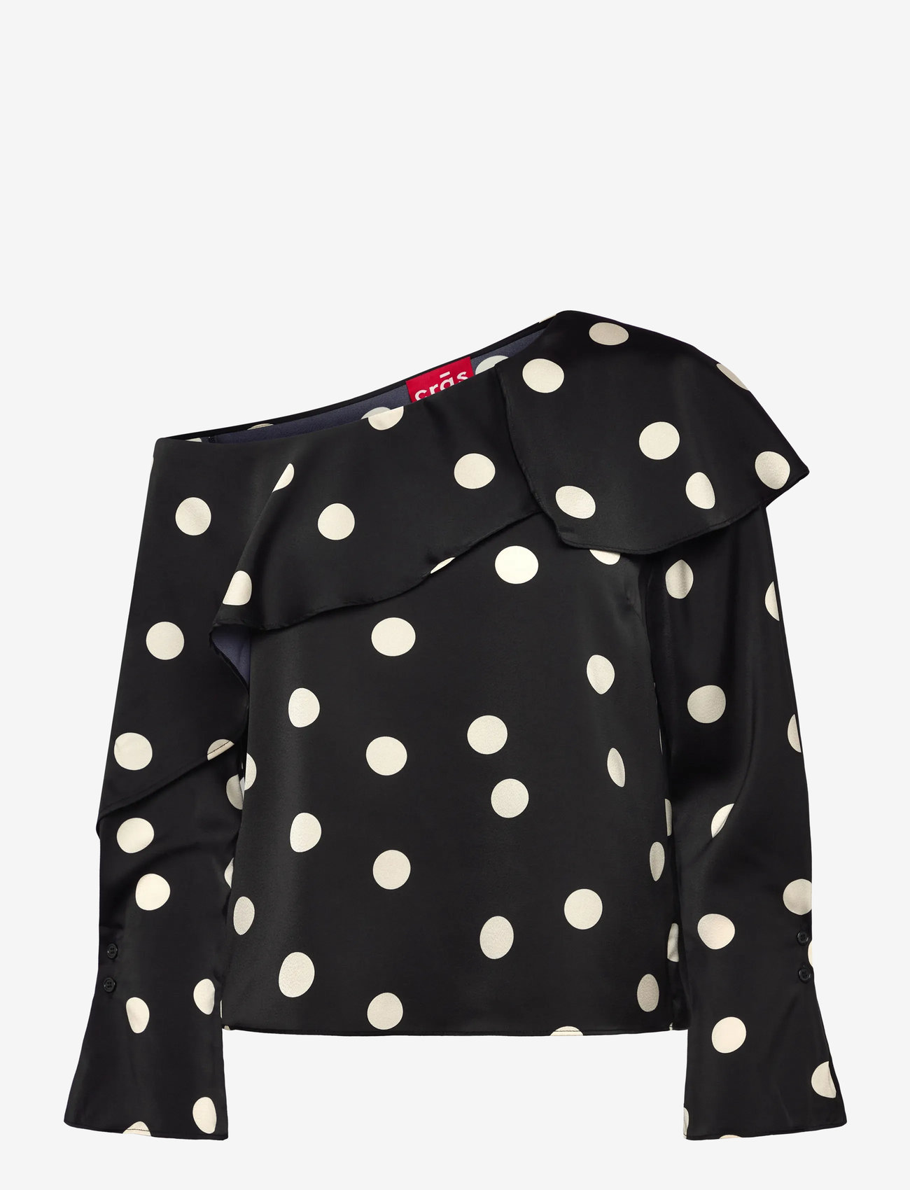 crās - Maidencras Blouse - pikkade varrukatega pluusid - 8123 black white dot - 0