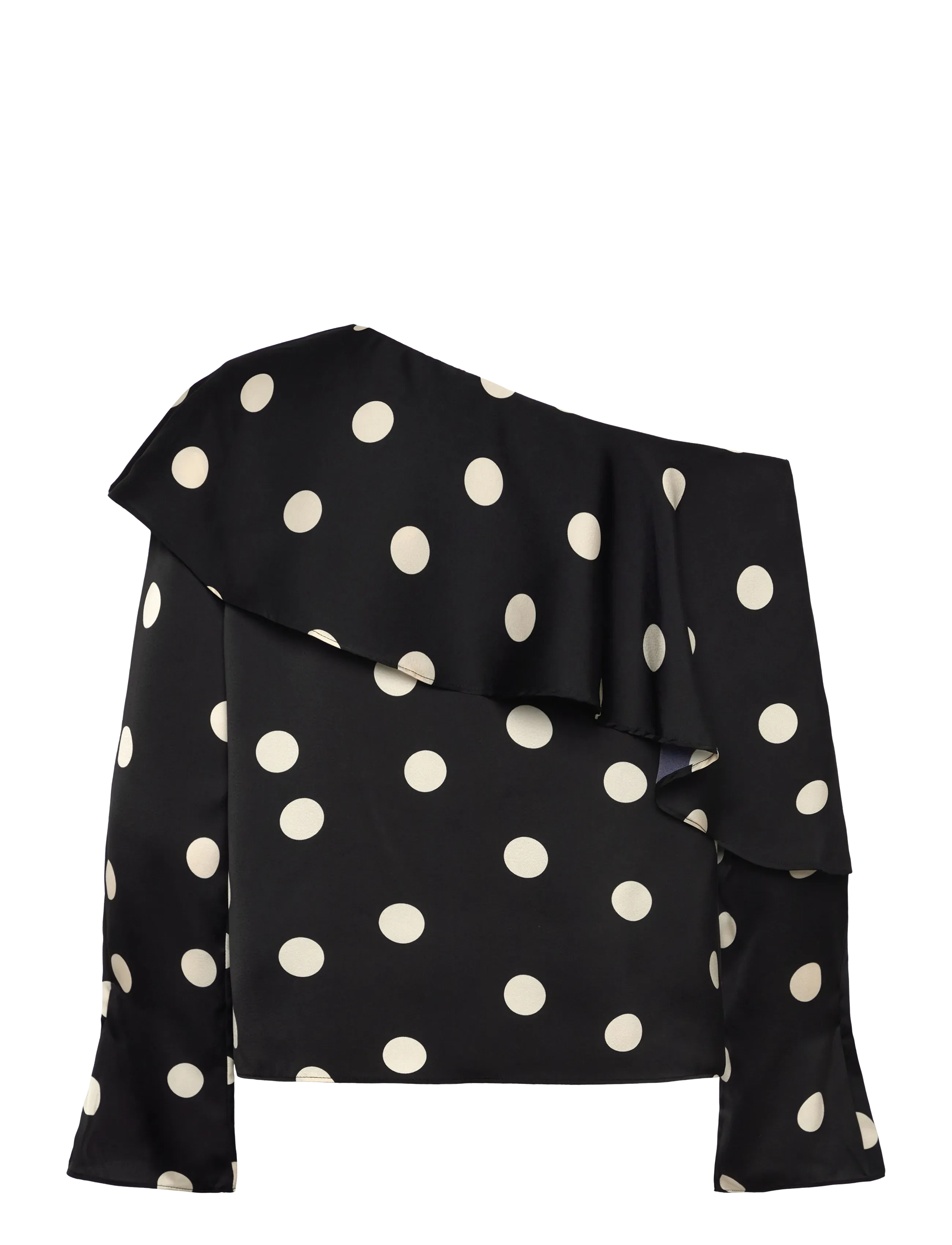 crās - Maidencras Blouse - langärmlige blusen - 8123 black white dot - 2