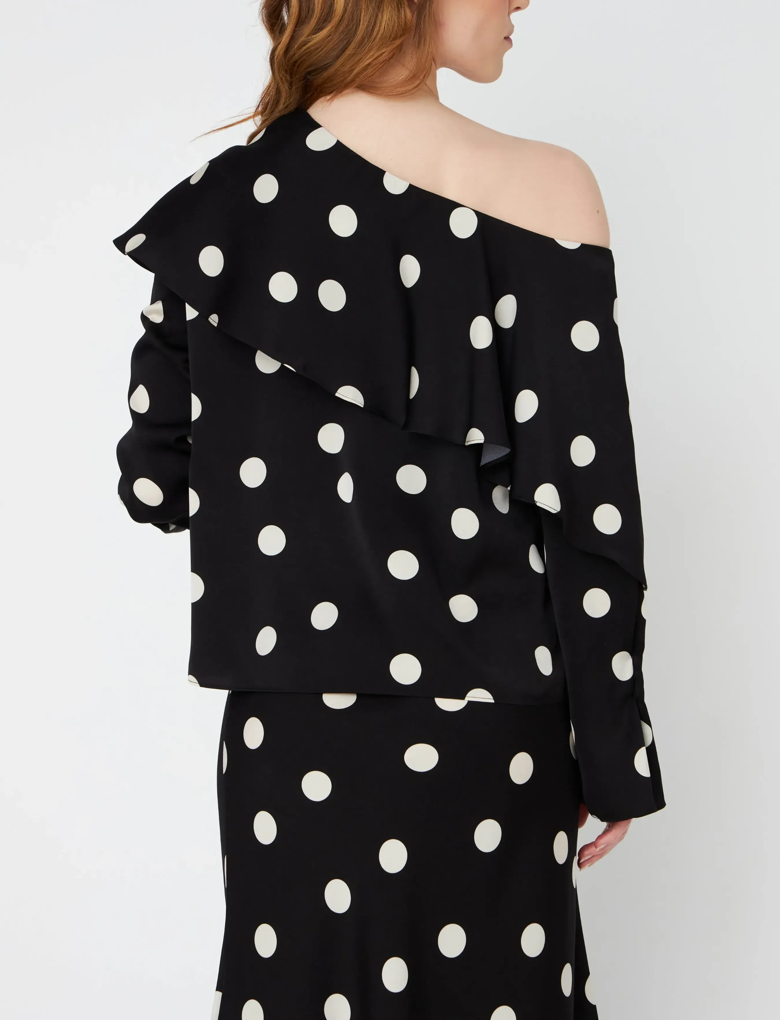 crās - Maidencras Blouse - langärmlige blusen - 8123 black white dot - 3