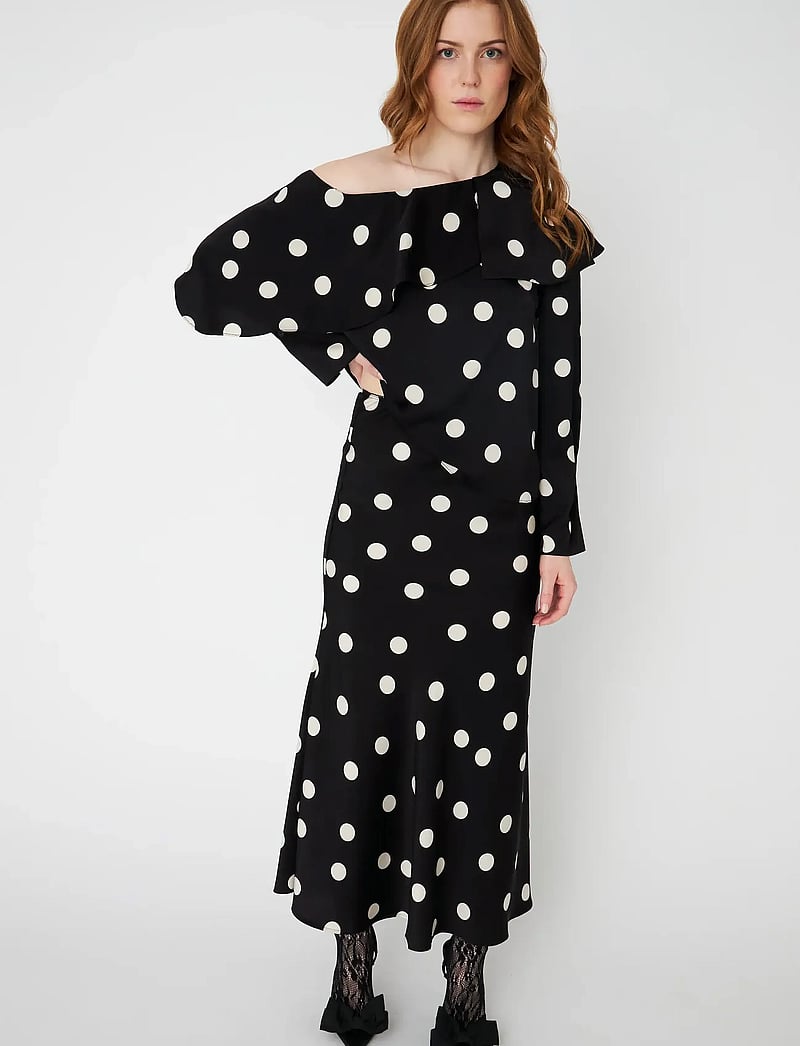 crās - Maidencras Skirt - maxikjolar - 8123 black white dot - 0