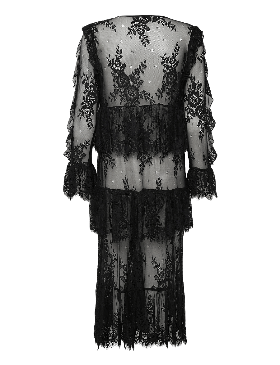 crās - Sheacras Dress - robes de dentelle - 9999 black - 2