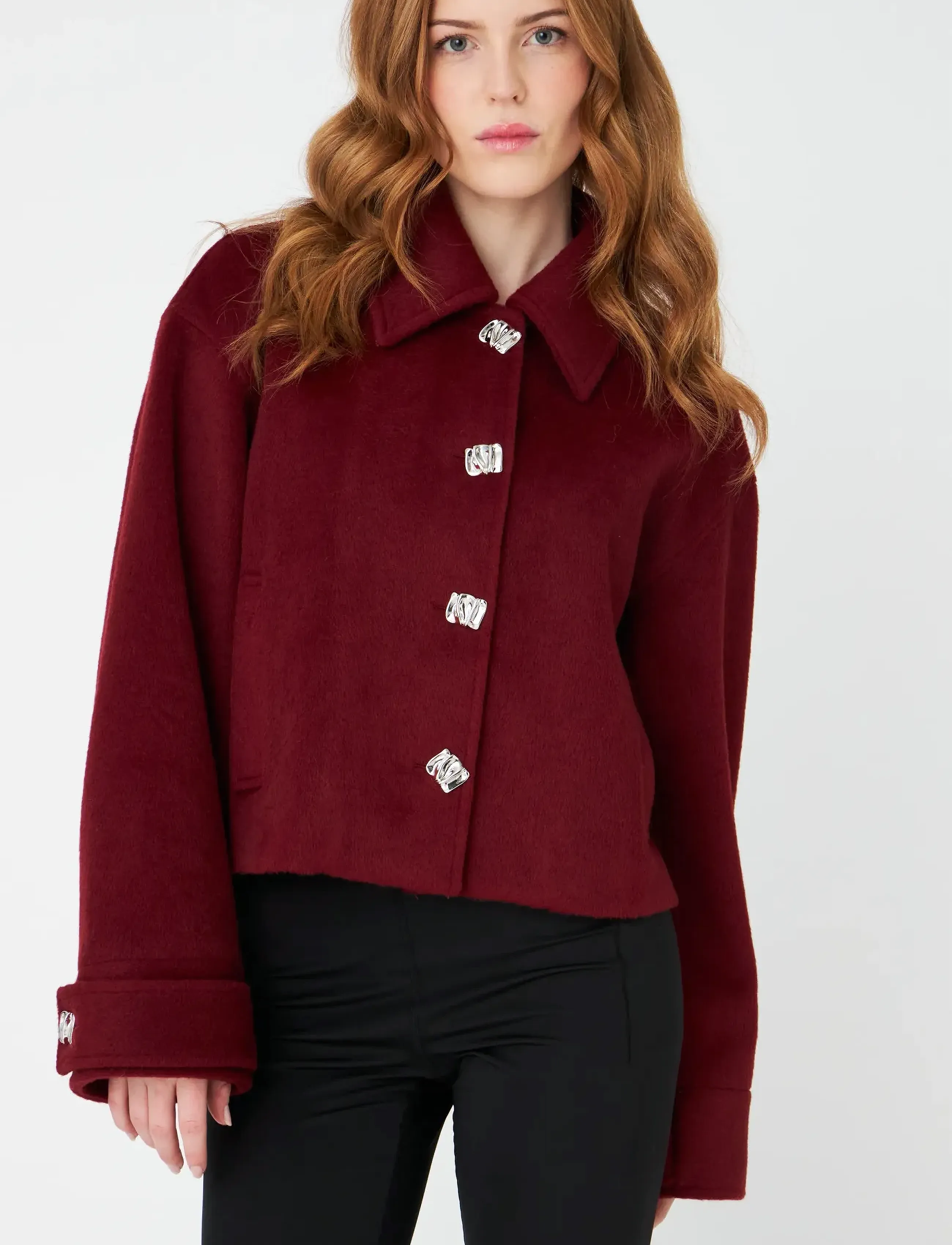 crās Amalinacras Jacket, 40, Jackets, Burgunderrot - Wool Frauen
