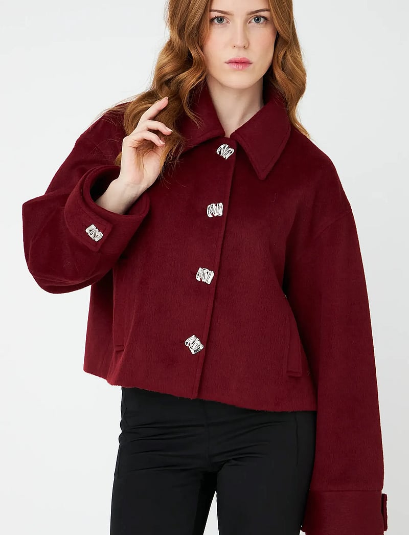 crās - Amalinacras Jacket - ulljackor - 4044 cabernet - 3