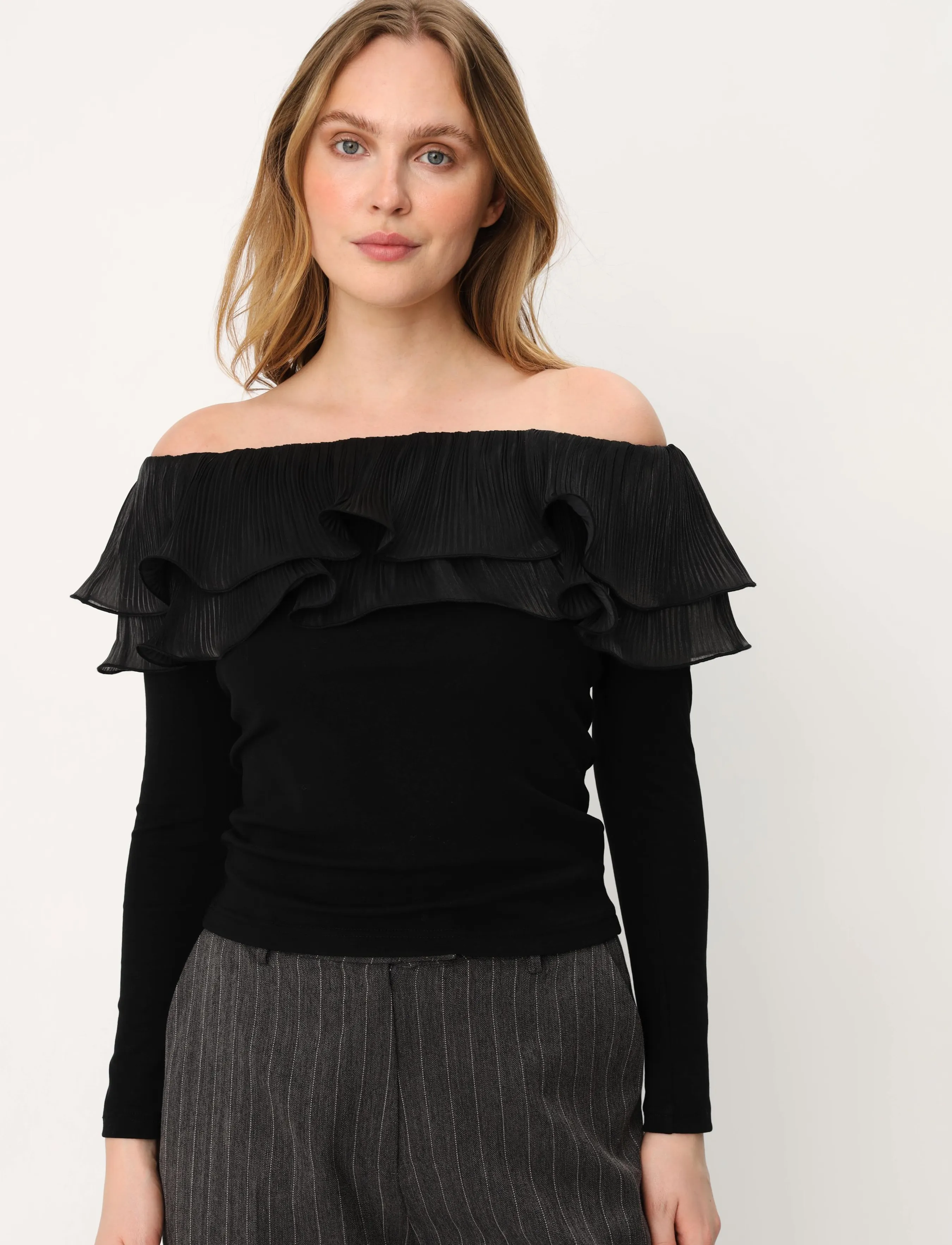 crās - Flouncecras Blouse - pikkade varrukatega pluusid - black - 3