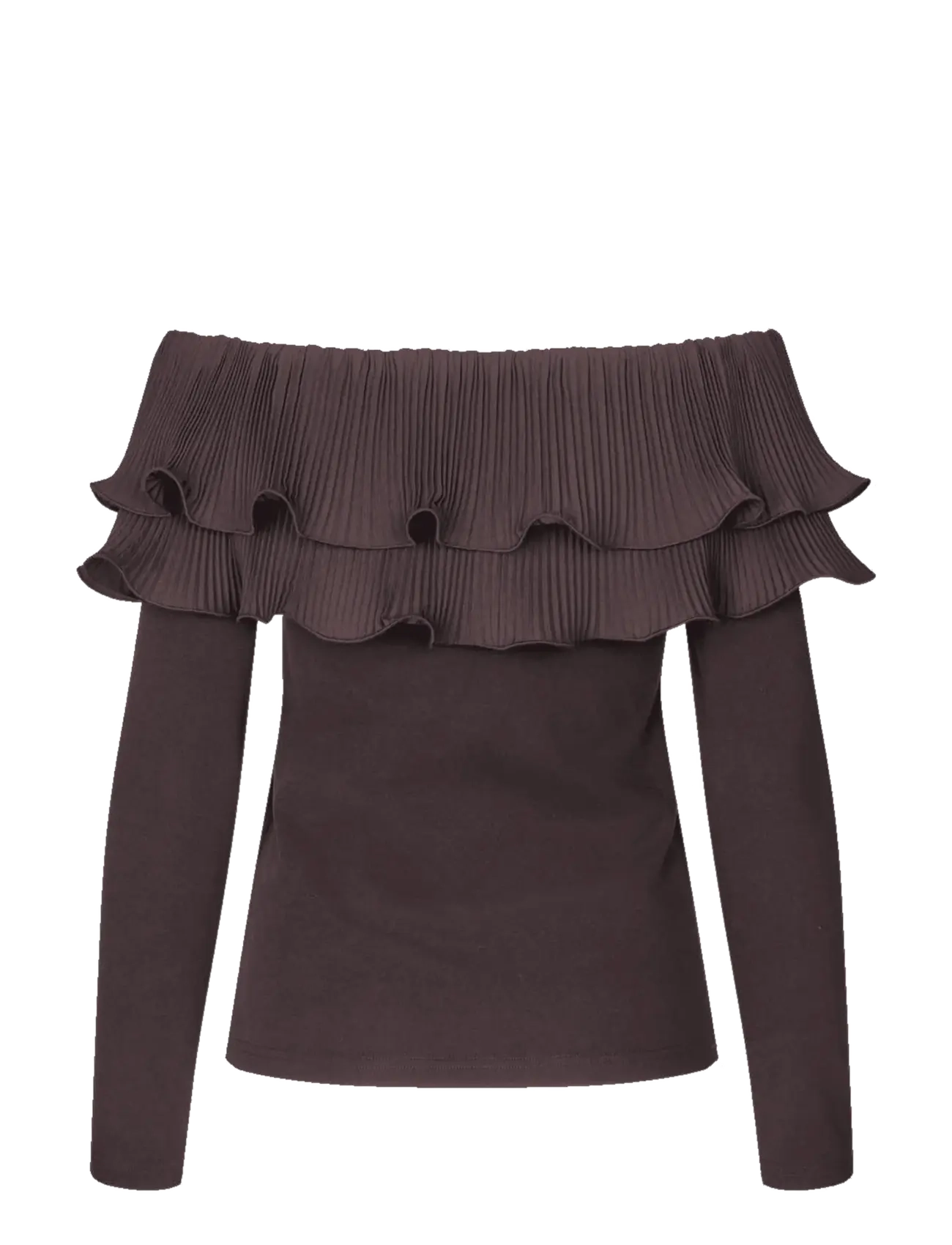 crās - Flouncecras Blouse - pikkade varrukatega pluusid - chocolate martini - 2