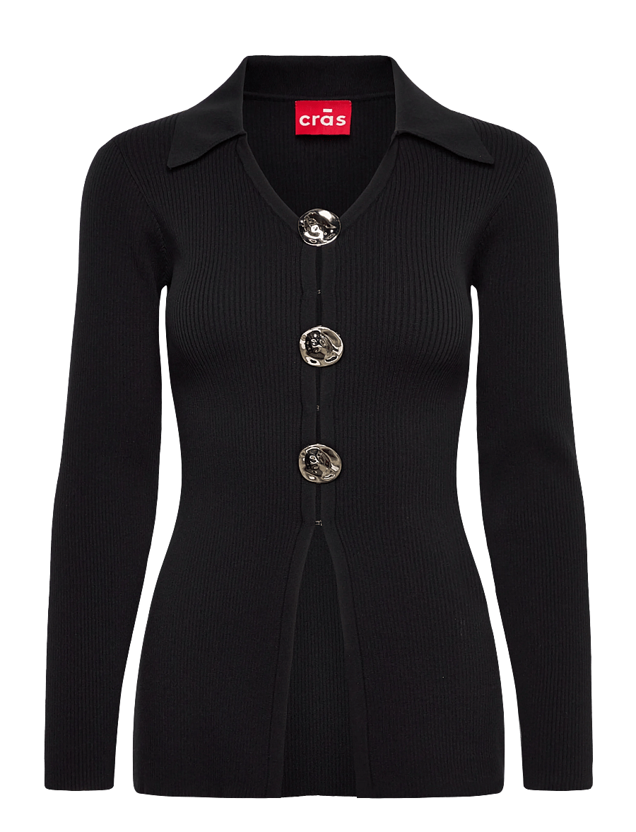 crās - Miracras Cardigan - hnepptar peysur - black - 1