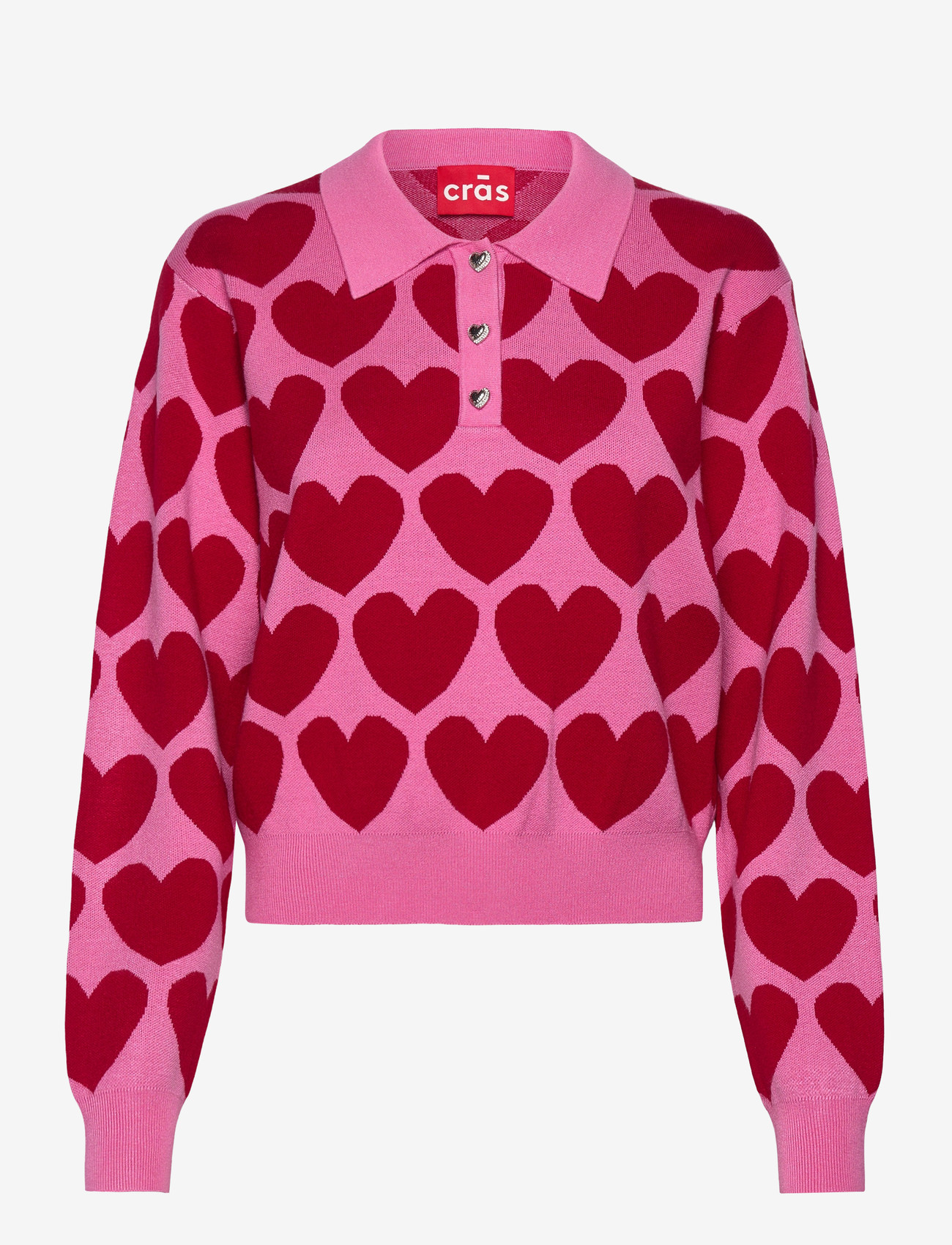 crās - Lovemycras Pullover - stickade tröjor - 4016 pink hearts - 1