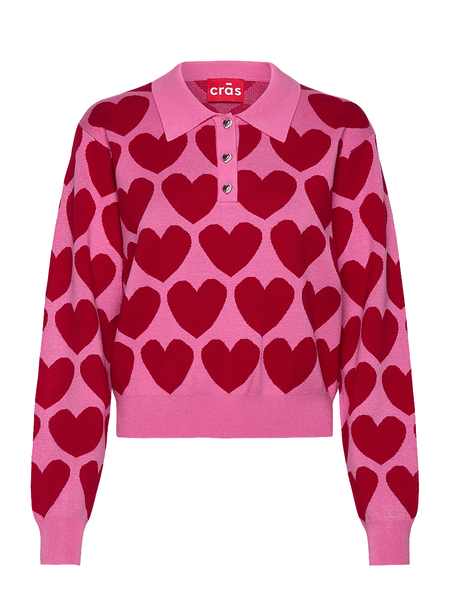 crās - Lovemycras Pullover - striktrøjer - 4016 pink hearts - 1