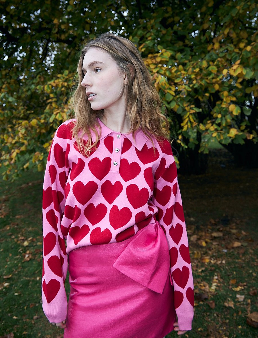 crās - Lovemycras Pullover - striktrøjer - 4016 pink hearts - 0