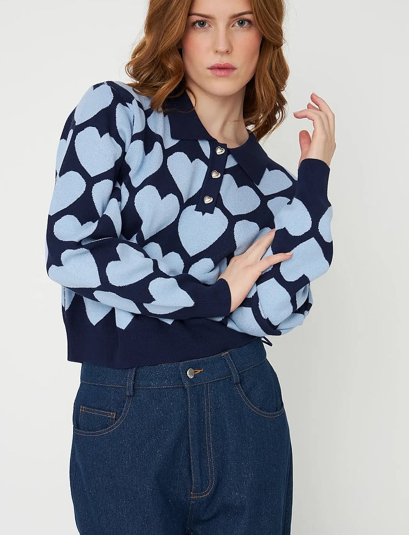 crās - Lovemycras Pullover - striktrøjer - 7018 blue - 3