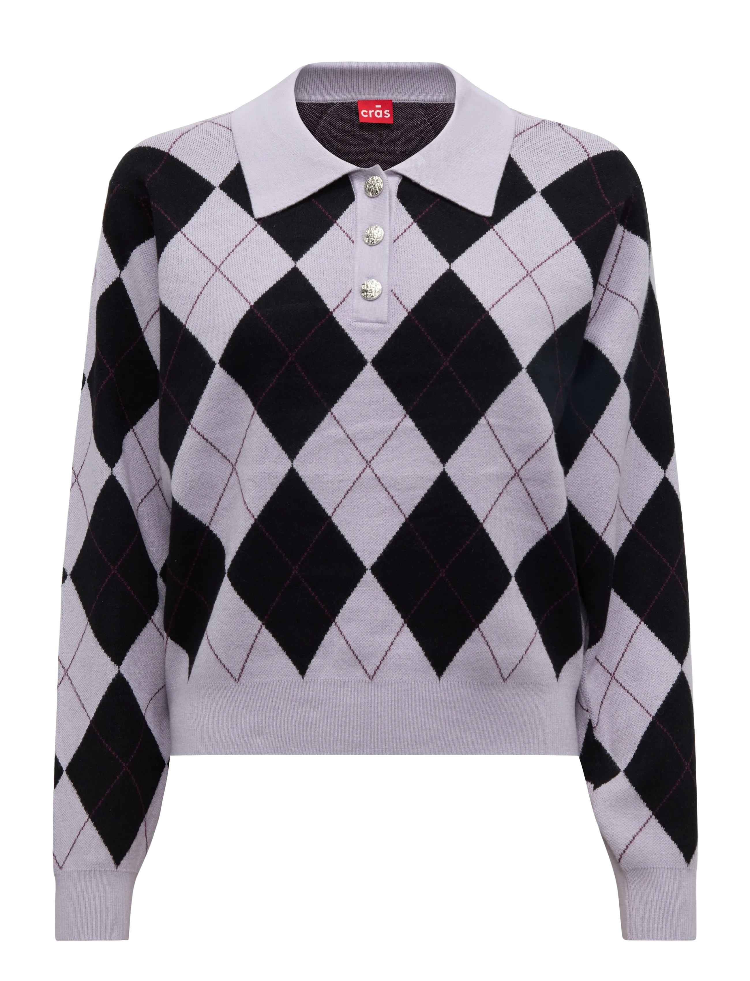 crās Lovemycras Pullover - Pullover - BLACK ARGYLE / black