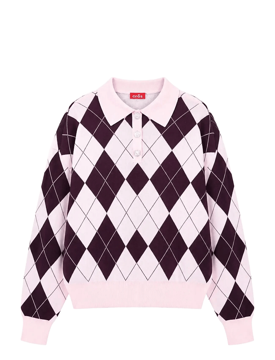 crās - Lovemycras Pullover - pullover - pink grape check - 1