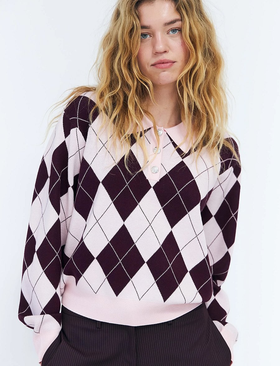 crās - Lovemycras Pullover - pullover - pink grape check - 0