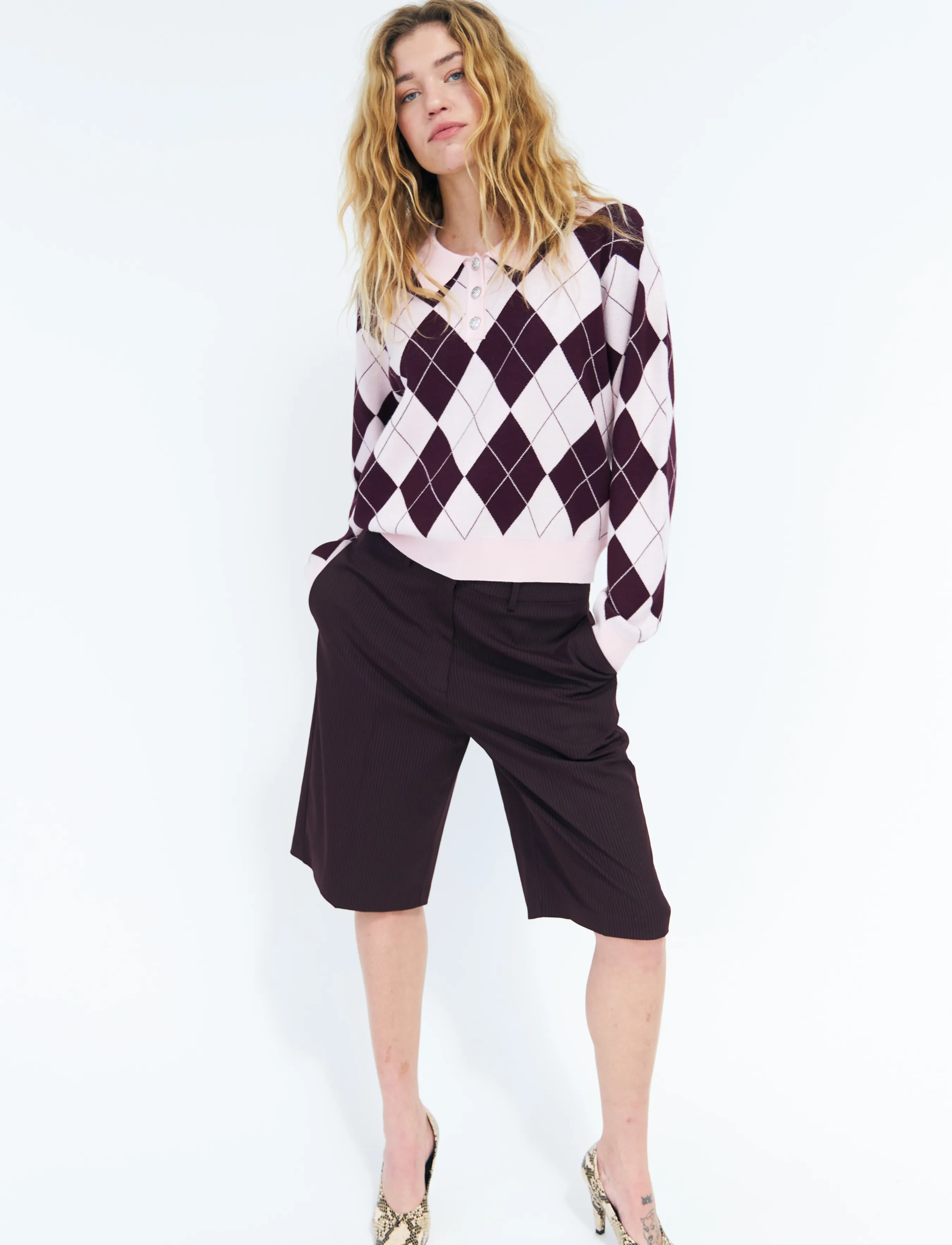 crās Lovemycras Pullover - Fødselsdag - PINK GRAPE CHECK / pink/rose