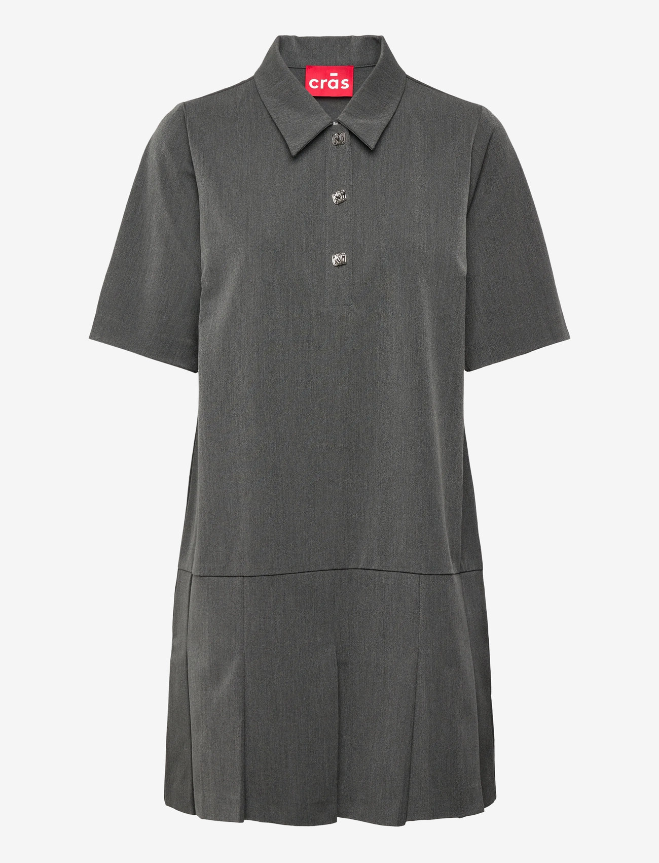 crās - Teegancras Dress - kurze kleider - 9006 dark grey - 1