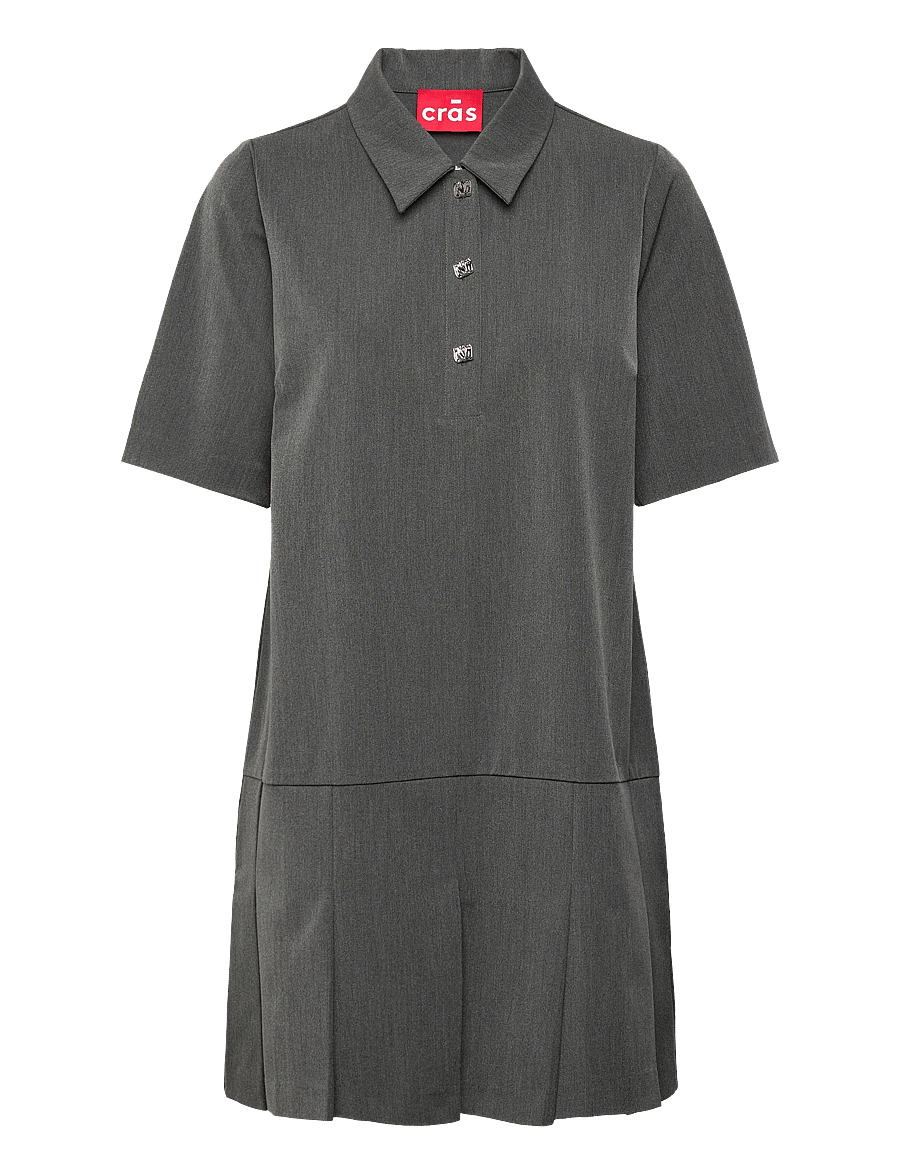 crās - Teegancras Dress - kurze kleider - 9006 dark grey - 1