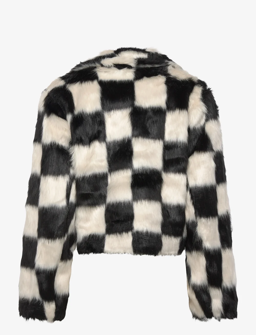 crās - Liecras Jacket - fuskpäls - 8103 white black check - 2