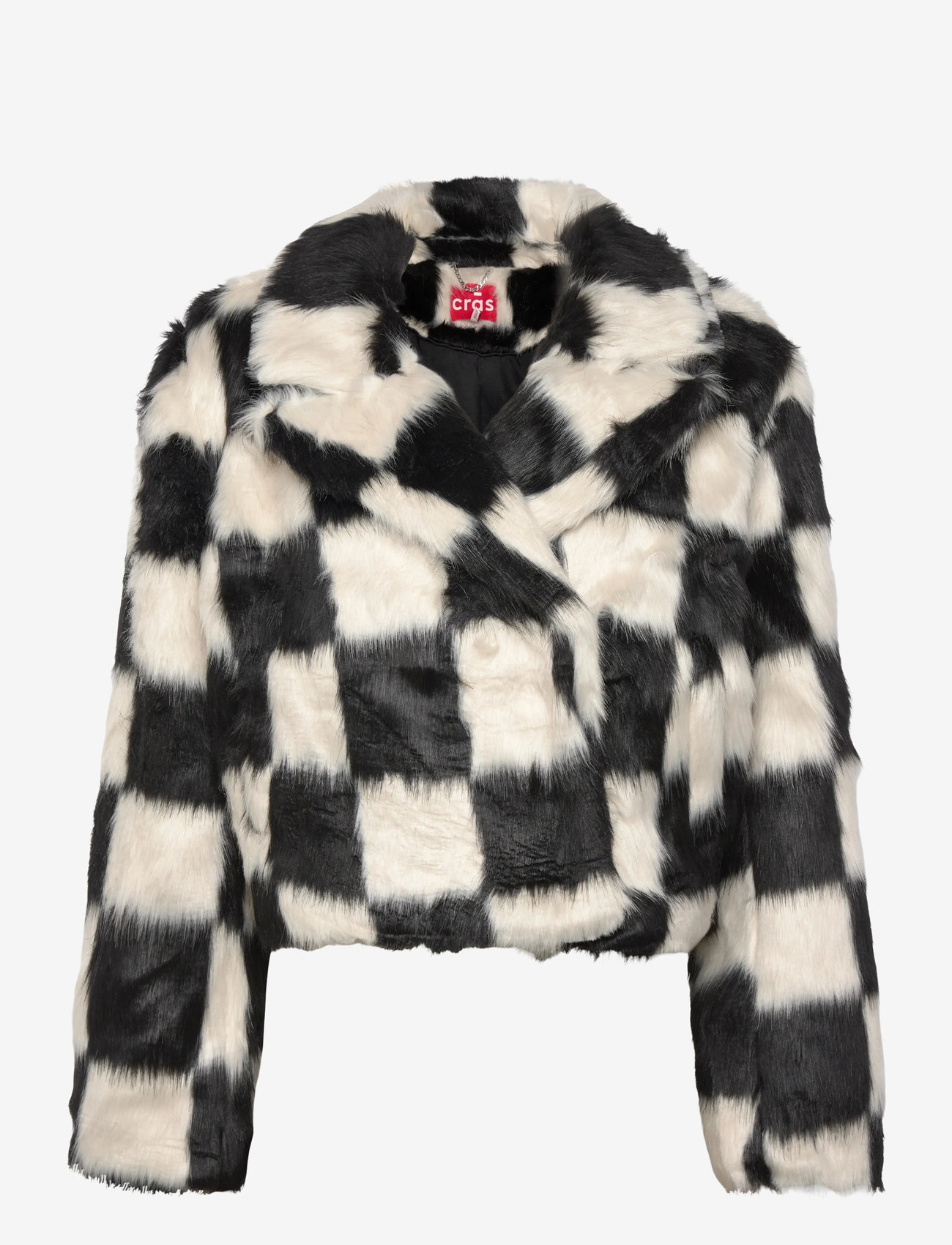 crās - Liecras Jacket - overtøj - white black check - 1