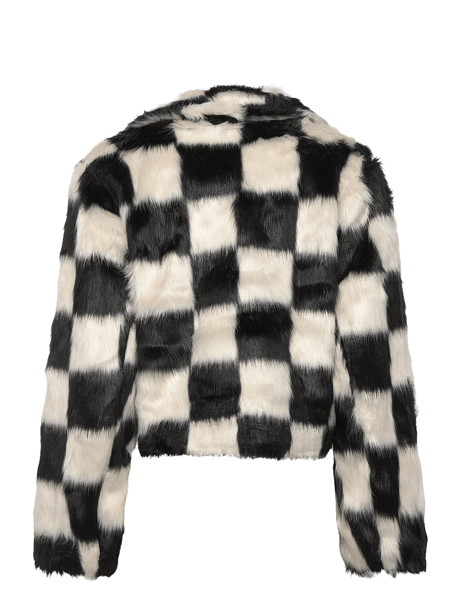 crās - Liecras Jacket - fuskpäls - white black check - 2