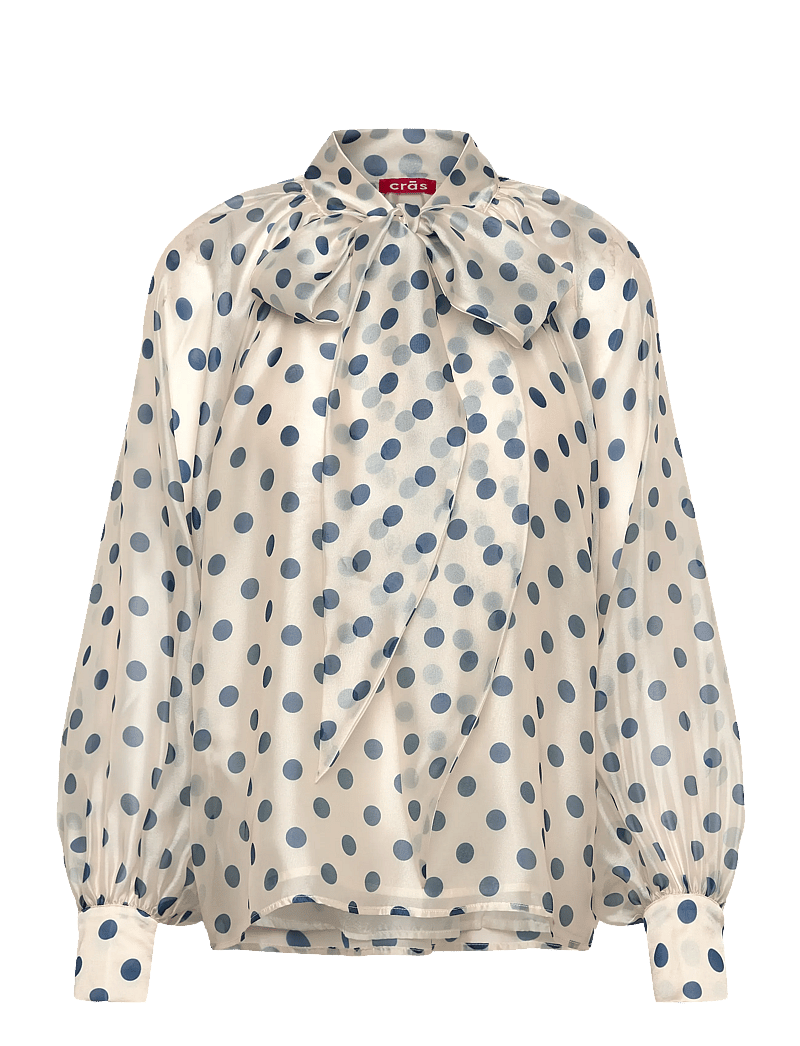 crās - Jackiecras Blouse - pikkade varrukatega pluusid - 8126 navy dots - 1