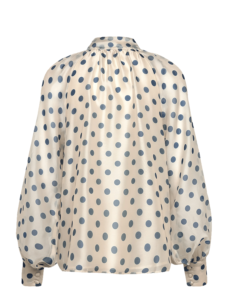 crās - Jackiecras Blouse - pikkade varrukatega pluusid - 8126 navy dots - 2