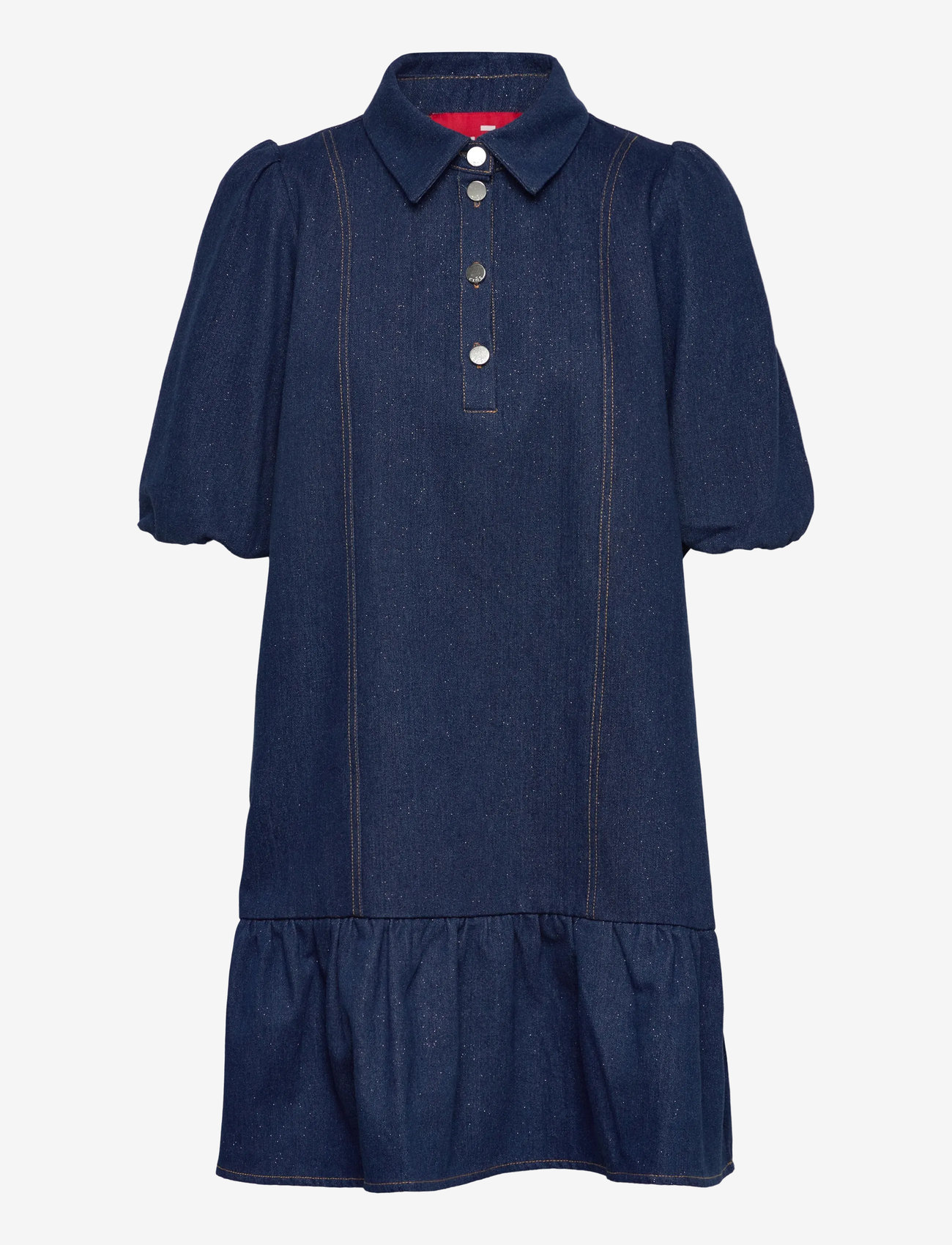 crās - Elenacras Dress - hemdkleider - 7016 glitter denim - 1
