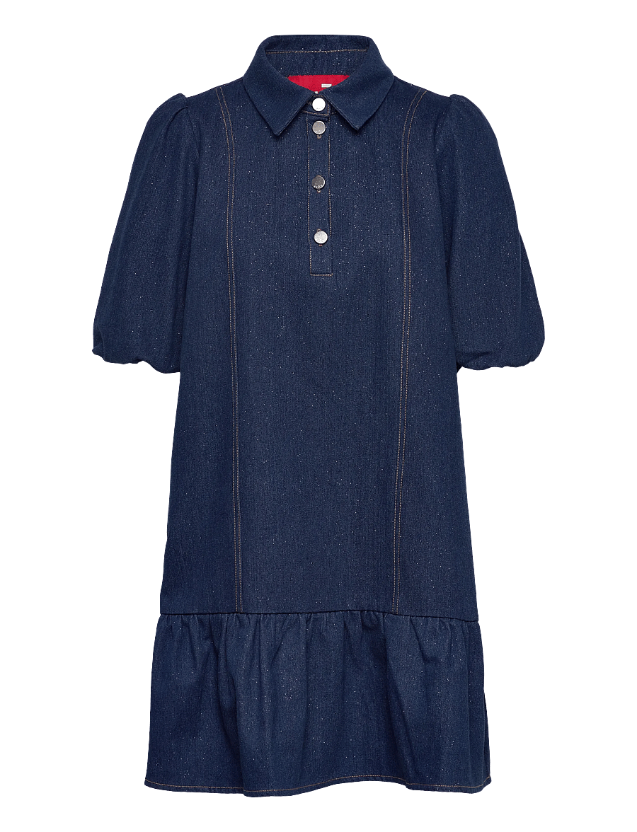 crās - Elenacras Dress - hemdkleider - 7016 glitter denim - 1