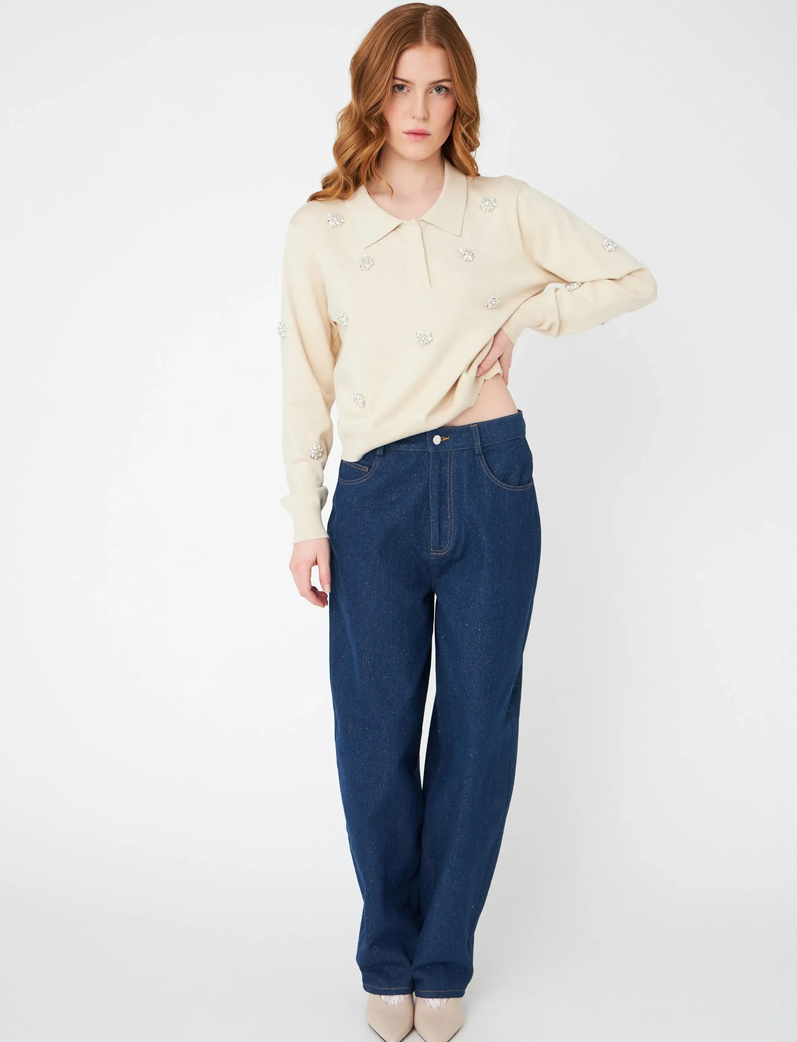crās - Kibocras Jeans - džinsa bikses ar taisnām starām - 7016 glitter denim - 5