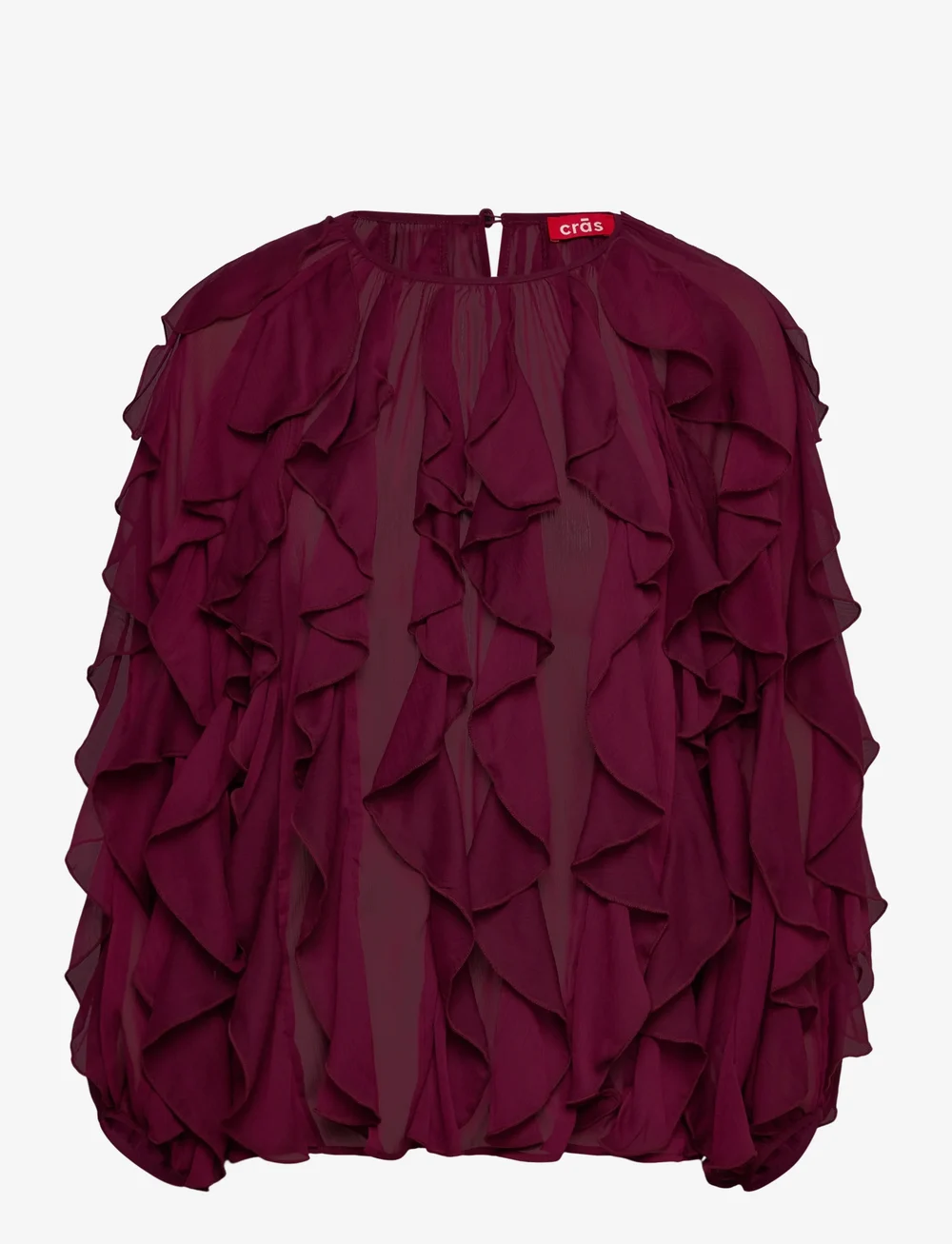 crās - Ryacras Blouse - langärmlige blusen - 4030 bordeaux - 0