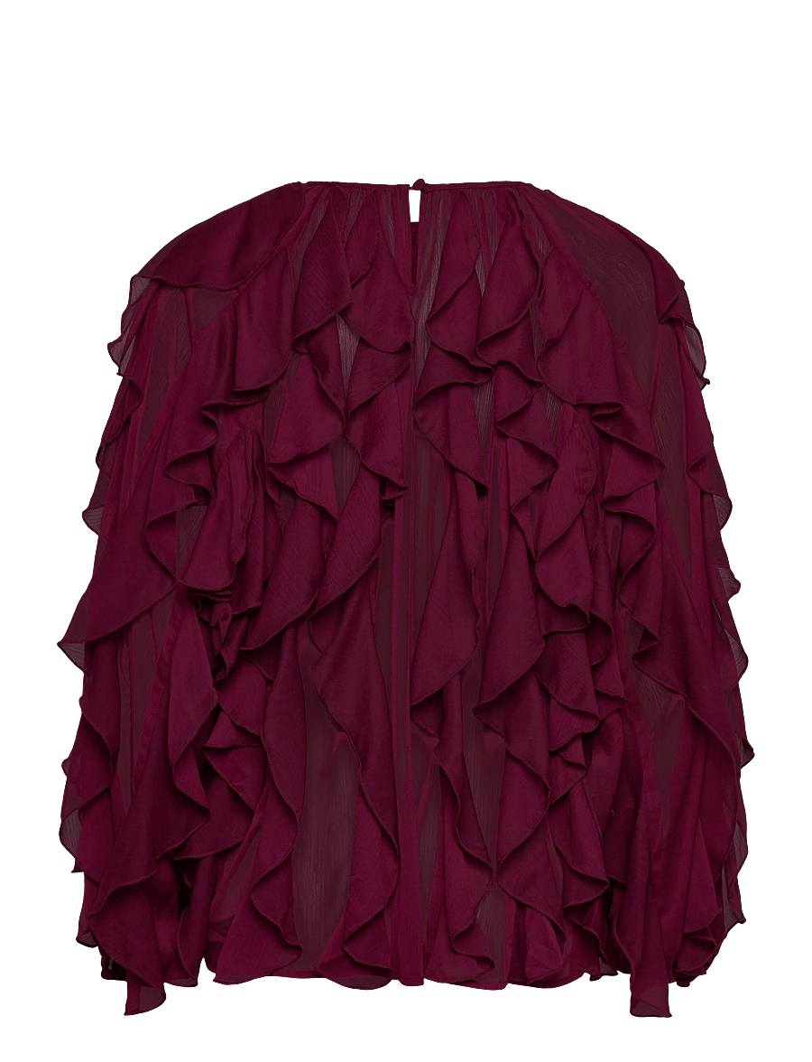 crās - Ryacras Blouse - langärmelige blusen - 4030 bordeaux - 1