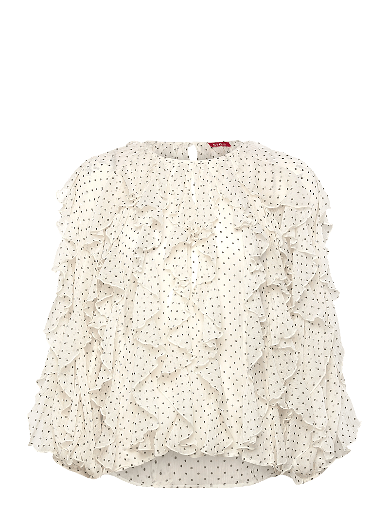 crās - Ryacras Blouse - langärmlige blusen - ivory mini dot - 0