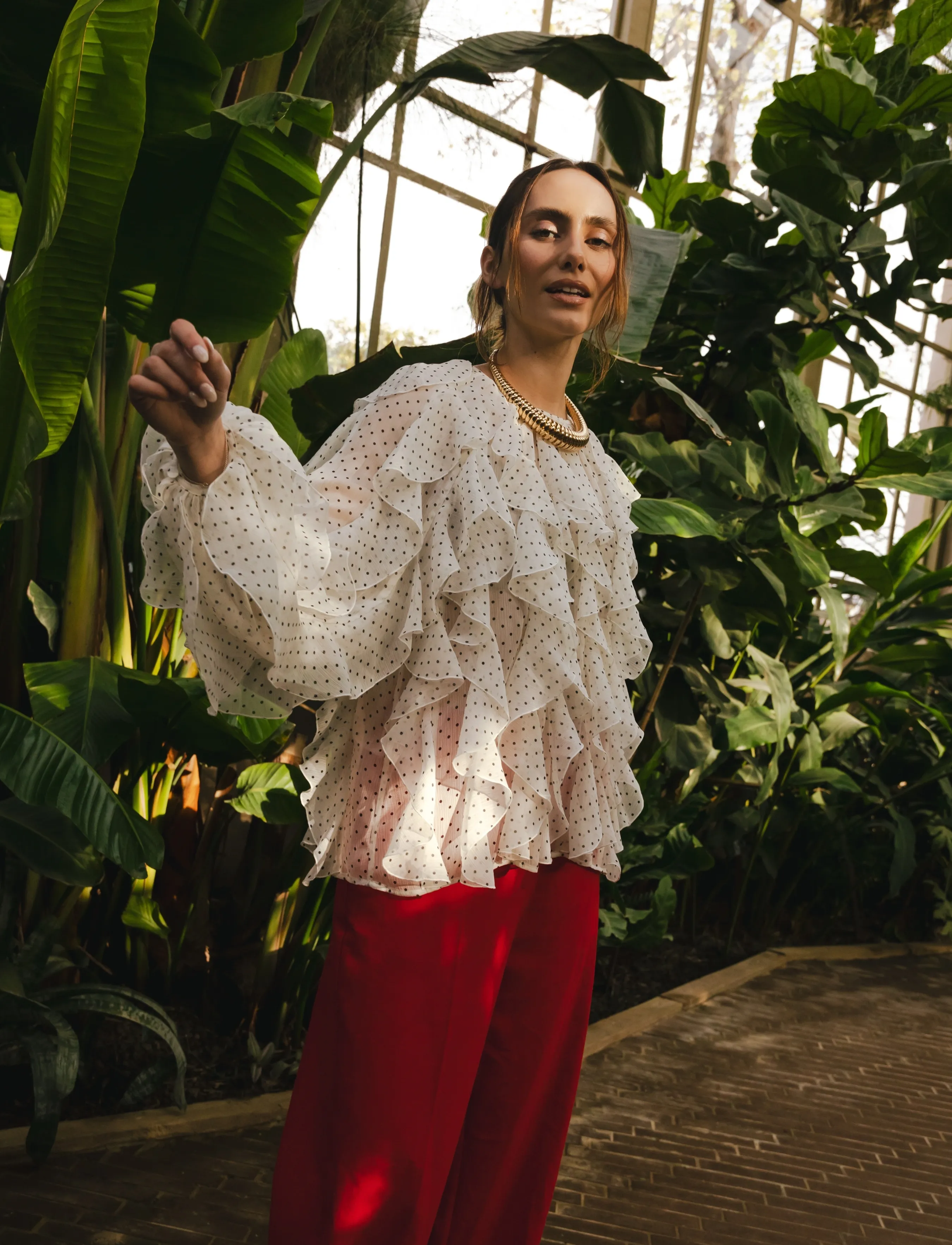 crās - Ryacras Blouse - pikkade varrukatega pluusid - ivory mini dot - 4