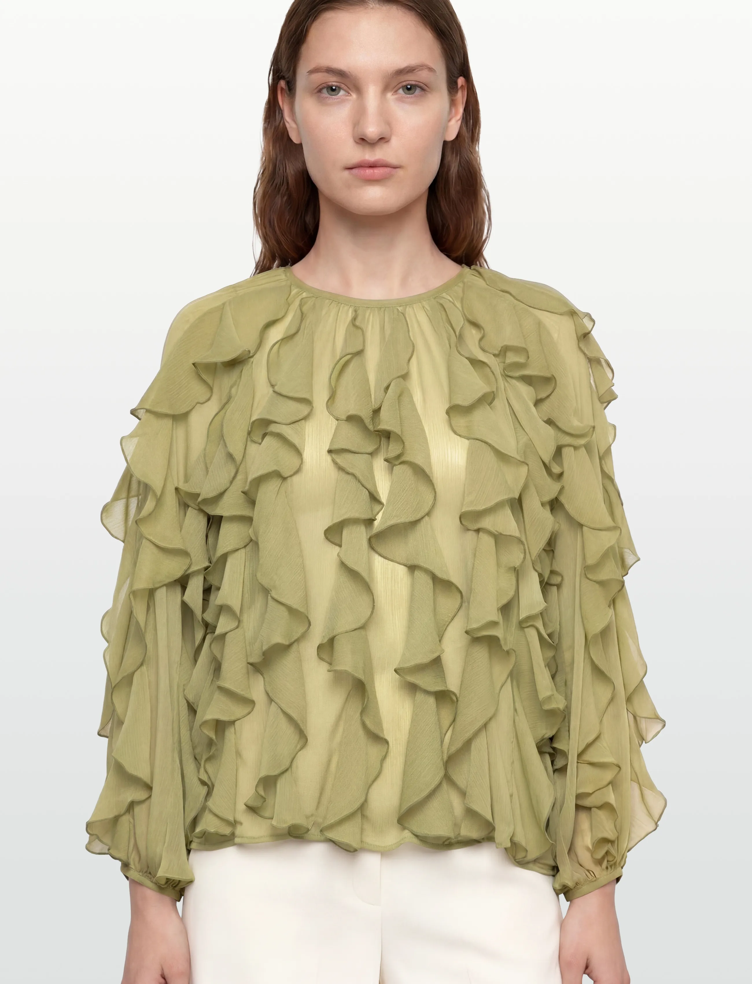 crās - Ryacras Blouse - langærmede bluser - sage - 3