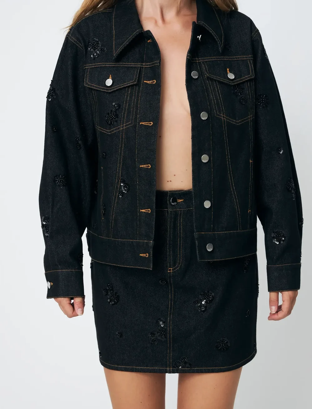 crās - Pearlycras Jacket - jeansjacken - 9007 faded black - 0