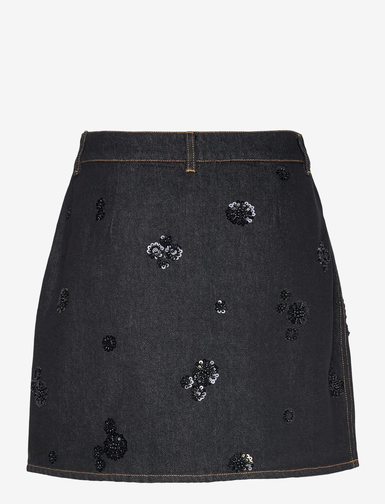 crās - Pearlycras Skirt - jeanskjolar - 9007 faded black - 2