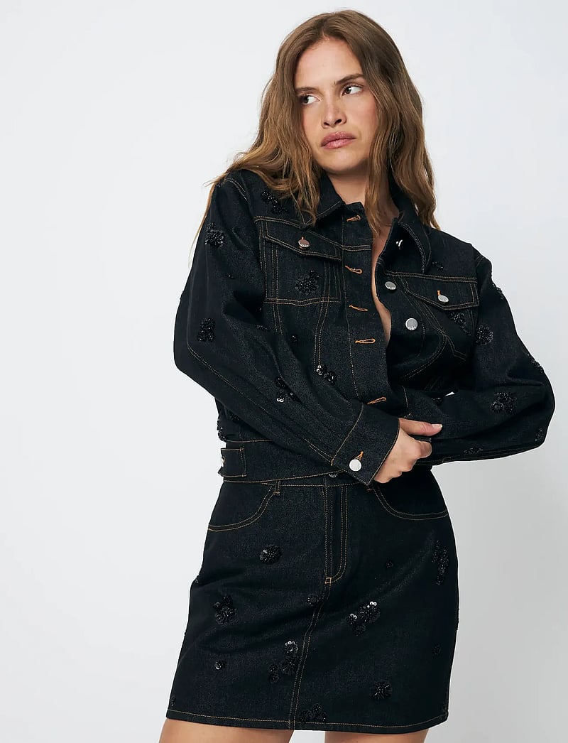 crās - Pearlycras Skirt - jeanskjolar - 9007 faded black - 0