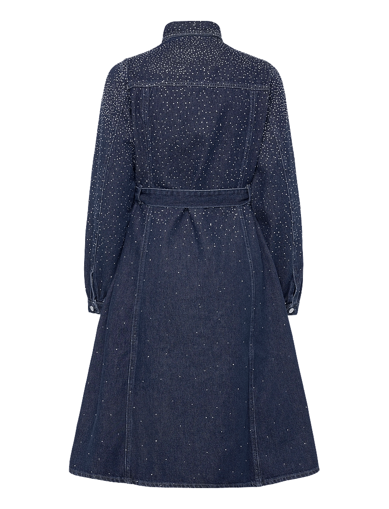 crās - Celinecras Dress - jeansklänningar - 7032 dark blue denim - 1