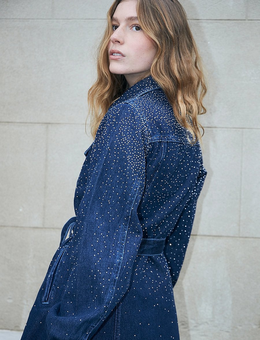 crās - Celinecras Dress - jeanskleider - 7032 dark blue denim - 3
