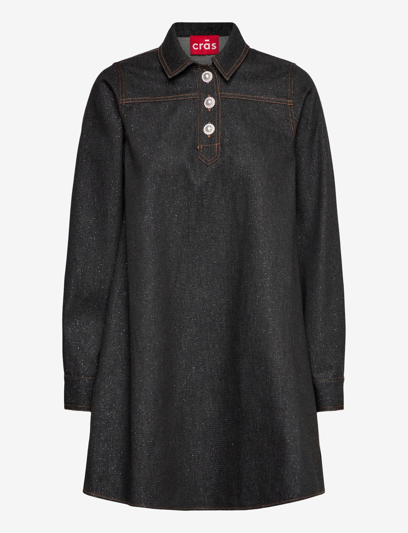 crās - Dendracras Dress - skjortekjoler - 9996 black glitter - 0