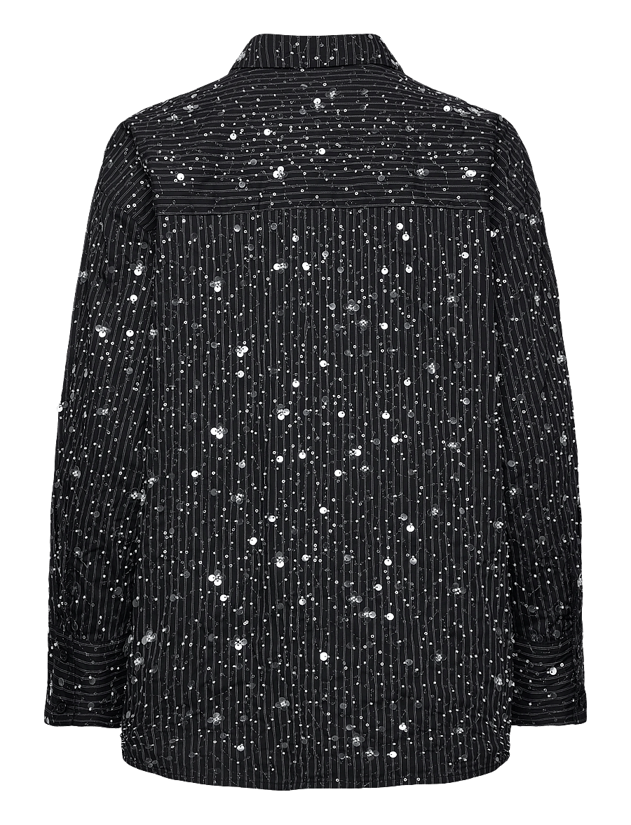 crās - Elliecras Shirt - langermede skjorter - 9995 black pinstripe - 1