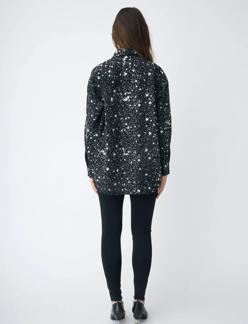 crās - Elliecras Shirt - långärmade skjortor - 9995 black pinstripe - 3