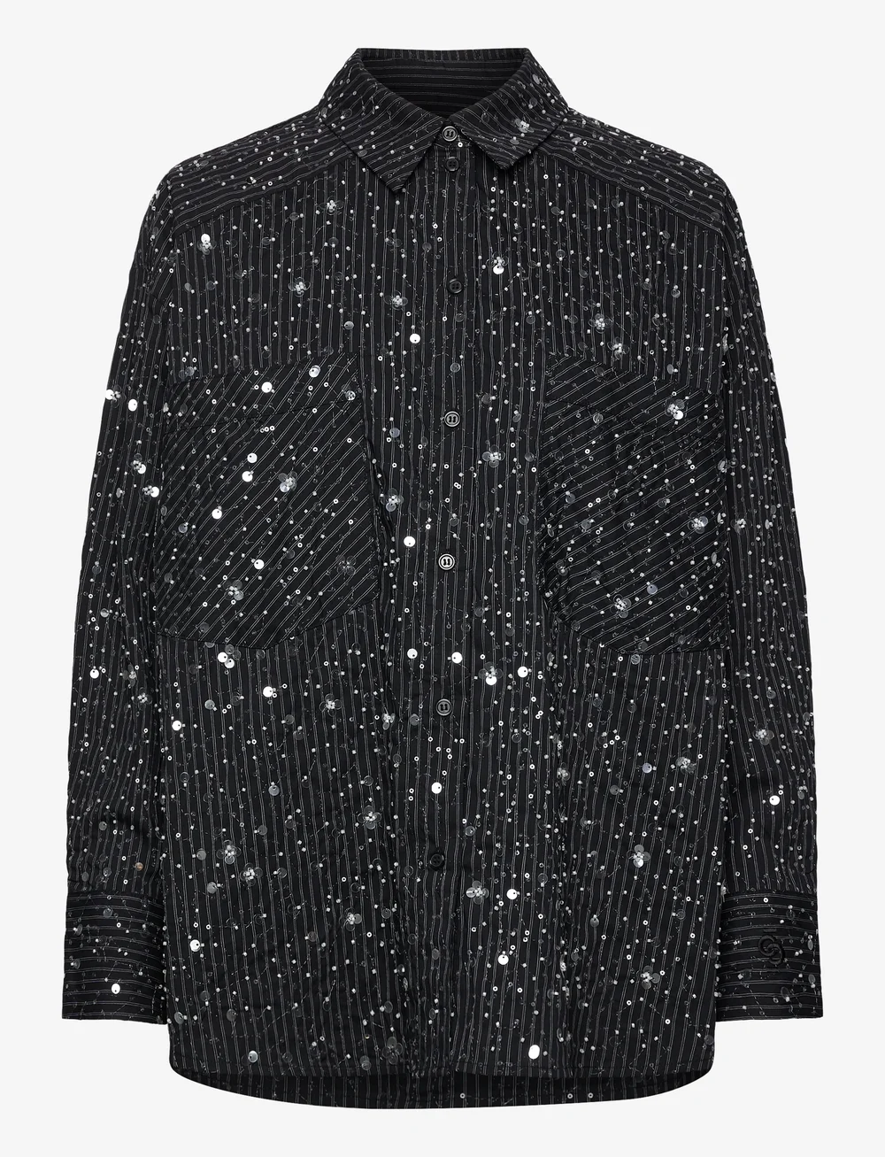 crās - Elliecras Shirt - långärmade skjortor - black pinstripe - 0