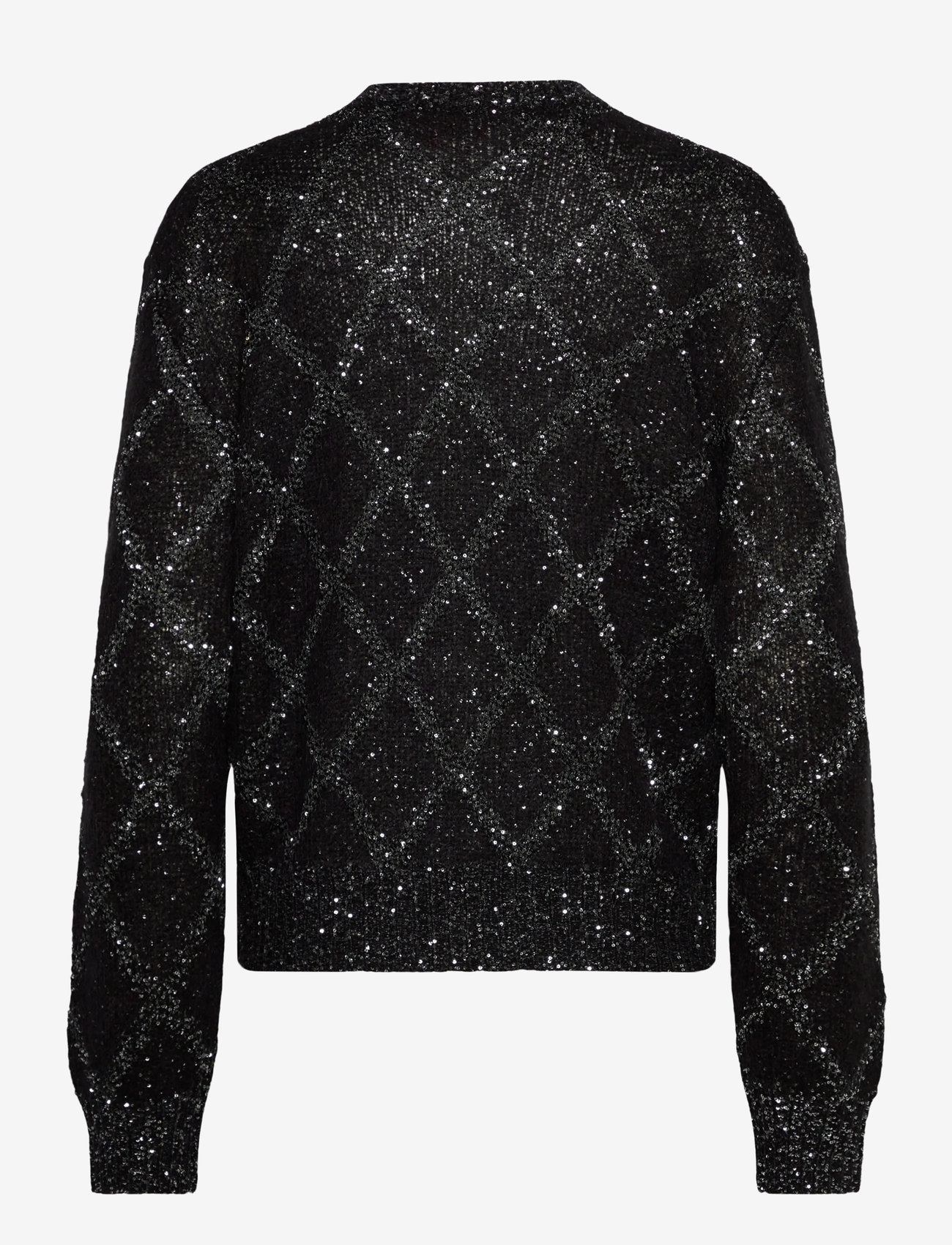 crās - Glitzcras Knit Cardigan - cardigans - 9993 black silver check - 1