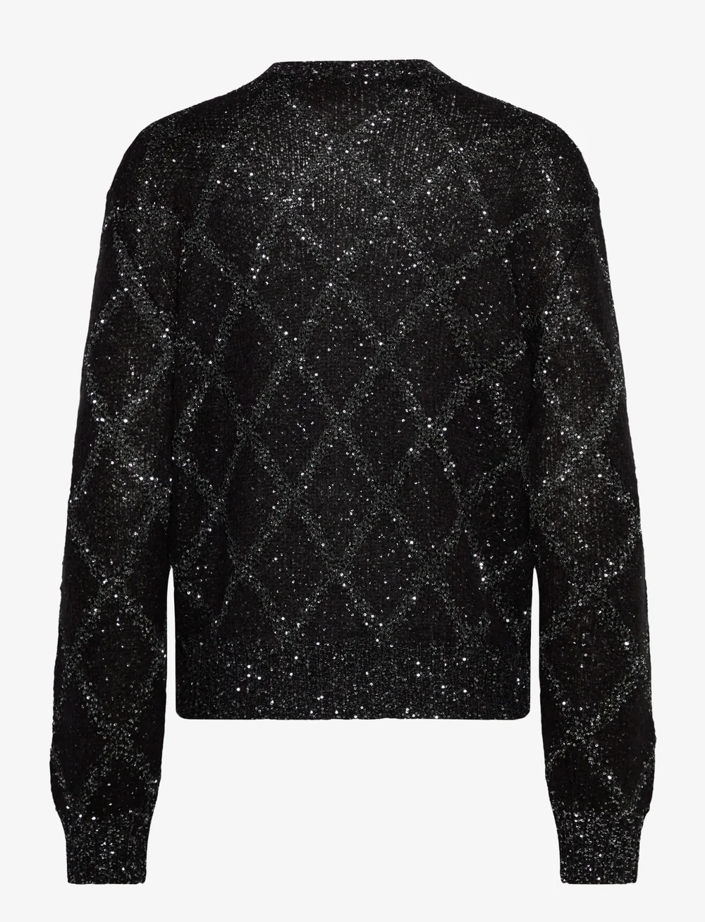 crās - Glitzcras Knit Cardigan - cardigans - 9993 black silver check - 1